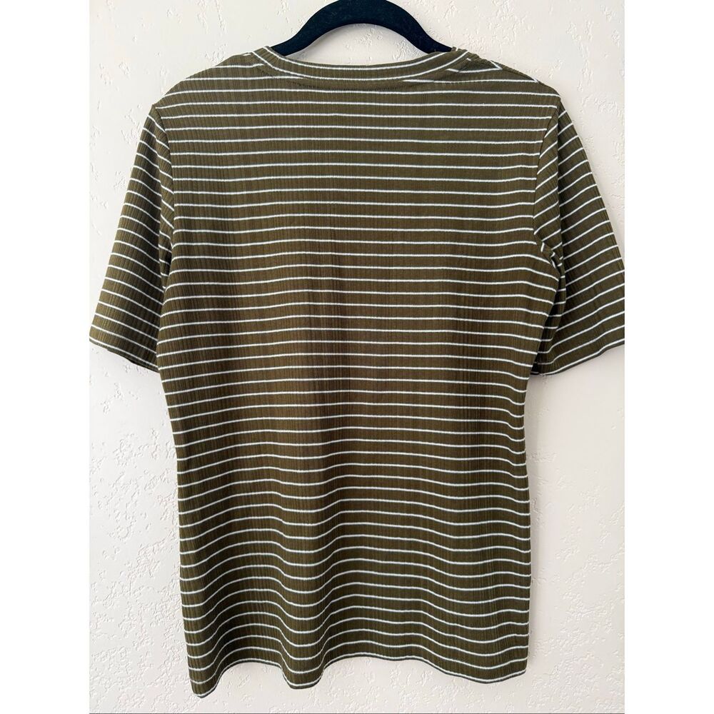 Vince Stripe Variegated Rib Top - Picture 4 of 7